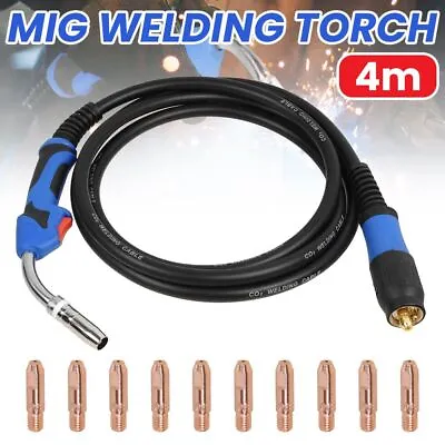 4M BINZEL TYPE MB25-AK Euro Mig Welding Torch Lance With 10 Tips For Gas/Gasless • £43