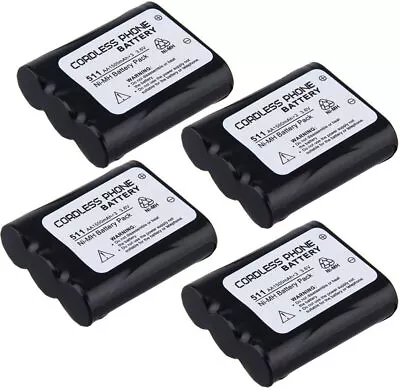 4 Pack 3.6V 1500mAh Rechargeable Battery For KX-FPG372 KX-TG2227 KX-TG5100 P511 • $36.68