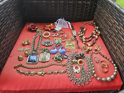 Vintage Costume Jewelry Lot Mixed  Lisnertrifari Miriam Haskell 4 Crafts  • $34.99