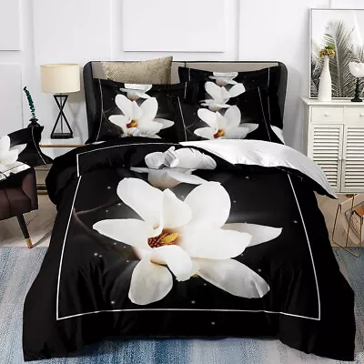 New Floral Soft Quilt Doona Duvet Cover Set Queen King Size Bedding Pillowcases • $12.80