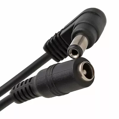 5.5 X 2.1mm Right Angled DC Power Male Plug Female Socket CCTV Extension Cable • £3.04