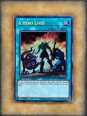 Yugioh A Hero Lives SGX2-ENA16 Secret Rare 1st Ed Speed Duel LP • $3.94