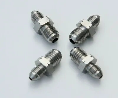 -3 AN Male To M10X1.0 Metric Stainless Steel Brake Fittings Adapter (X4) • $24.99