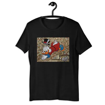 Scrooge Mcduck Swimming In Coins Mike Mozart Mimo Art Unisex Softstyle T-Shirt • $28