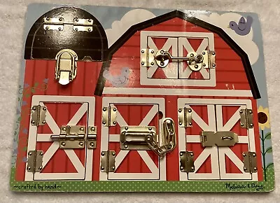 Mellisa And Doug Wooden Latches Barn Toy Used • $11.99