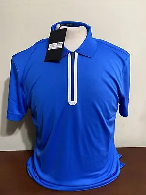 J Lindeberg Men's Clipz Regular Fit Golf Polo GMJT05561 O301 Blue Medium NWT • $49.99