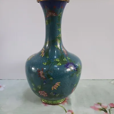 £23.99 • Buy Vintage Chinese  Copper Cloisonne Vase