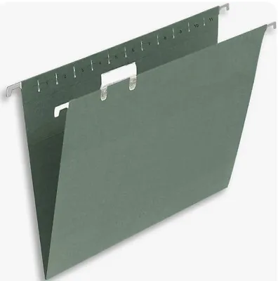 £24.95 • Buy 50 Green Hanging Suspension Files Cabinet Foolscap With Tabs & Inserts