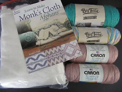 Charles Craft Monk's Cloth 60  X 2.5 Yards Annie's Afghan Pattern Yarn Bundle • $49.75