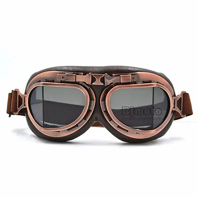 Retro Vintage Pilot Aviator Goggles Motorcycle For Harley Racer Cruiser Scooter • $20.89