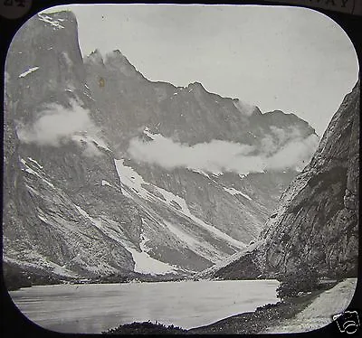 Glass Magic Lantern Slide ROMSDAL NEAR HORGHEIM C1888 PHOTO NORWAY • £15