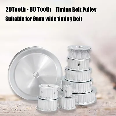GT2 Timing Belt Pulley 20-80 Teeth 6mm Teeth Width Bore 3mm-15mm For 3D • $3.04