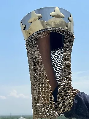 Medieval Monty Python King Arthur Replica Helmet With Aventail Chain Mail Helmet • $239