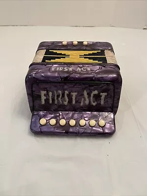 Vintage First Act Discovery Purple Mother Of Pearl Children Youth ACCORDION Rare • $9.99