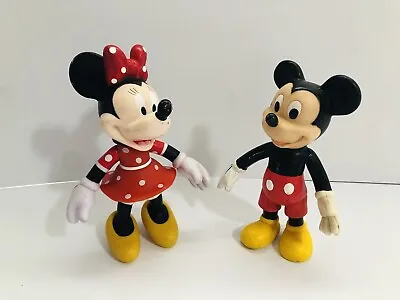 Vintage Disney Mickey Mouse And Minnie Mouse Figures • $11.60