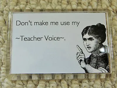 Don't Make Me Use My Teacher Voice Magnet • £1.75