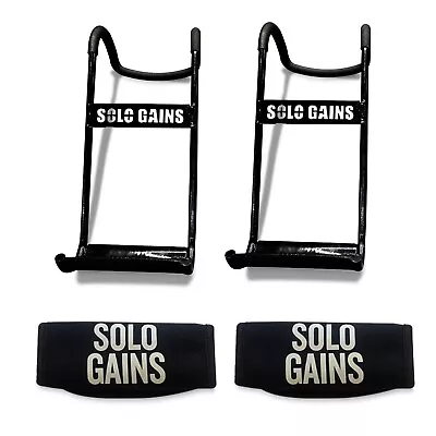 SOLO GAINS Dumbbell Spotter Hooks Barbell Attachment: For Shoulder And Chest • £59.99