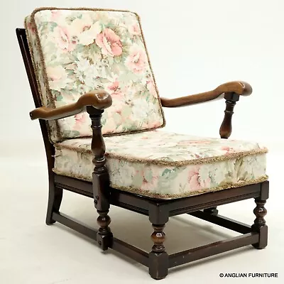 £327 • Buy Ercol Easychair Low Armchair Floral Upholstery FREE Nationwide Delivery