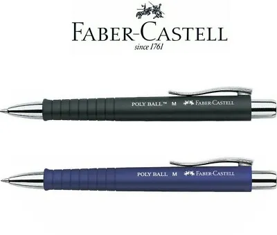 Faber-Castell Poly Ball Ballpoint Pen Medium 2 Barrel Colours Available • £5.49