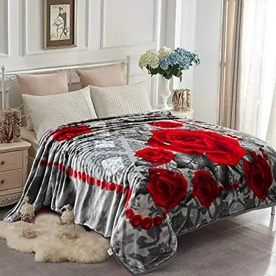 Heavy Korean Faux Mink Fleece Blanket 5 LB - 2 Ply Reversible 520GSM Silky S... • $64.98