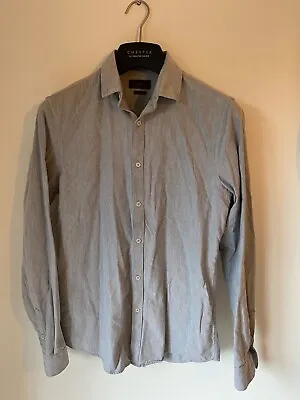 Zara Mens Shirt Size M/Slim Fit Light Grey • £4.95