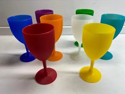 8 Reusable Plastic Picnic/Pool Goblets - Wine/Dessert Cups- 14 Oz.- SET OF EIGHT • $20