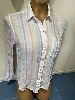 RAILS Ellis Aurora Stripe Long Sleeve Button Down Shirt  - Women's Sz XS • $19