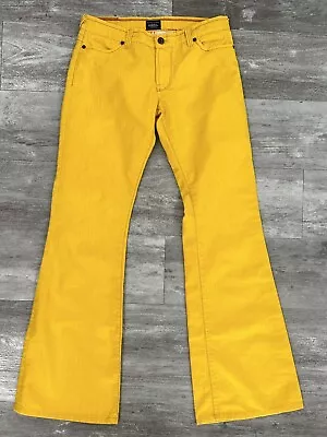 Vintage Von Dutch Womens Flared Jeans Size 28x33 Yellow Low Rise Great Condition • $79.99