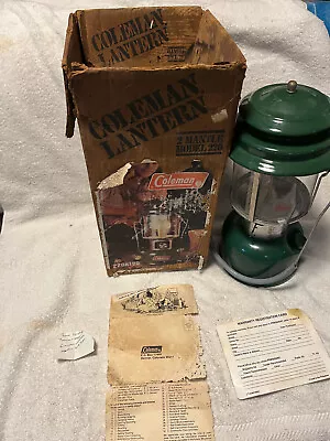 Coleman Lantern In Box 2 Mantel Model 220K195 Vintage Open Box NEW 1980-UNFIRED • $40