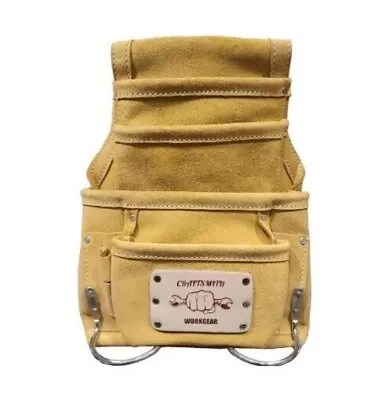 Heavy Duty Suede 10 Pocket Leather Tool Pouch Carpenter General Construction • $24.99