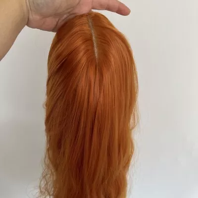 Cosplay Wig Rose Net Cap Ginger Orange Heat Resistant Synthetic Hair Long Wavy • $16.99