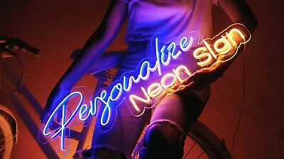 $20 • Buy Personalized Name Neon Sign Any Text HERE Custom Made Customize LED Light Lamp