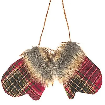 Christmas Tartan Tree Hanging Decorations - Stocking Bell Robin Bow Boots Gloves • £4.99