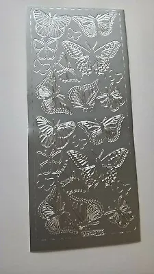 £1.99 • Buy Silver Butterflies Card Making Peel Offs        [81] 