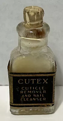 Vintage Cutex Cuticle Remover & Nail Cleanser Glass Bottle 1900’s • $44