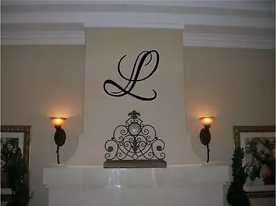 Large Monogram- 10  Or 22  Vinyl Wall Decal Family/first Name Initial • $11.69