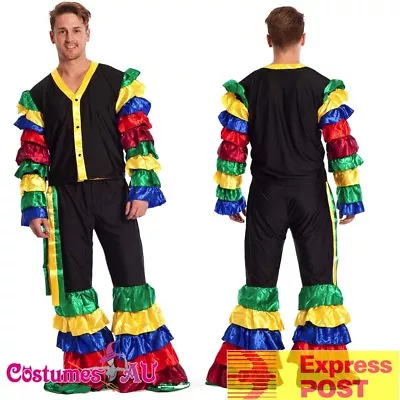 Mens Latin Rumba Costume Samba Carnival Flamenco Adult Spanish Mexican Outfits • $27.48