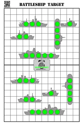 25 Paper Shooting Targets Gun Range Rifle Pistol Handguns Battleship Game 12x18 • $12.89