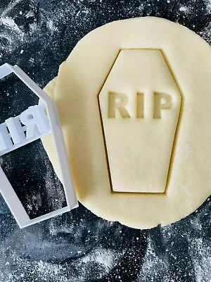 Coffin RIP Halloween Cookie Cutter Biscuit Pastry Fondant Cutter • £3.85