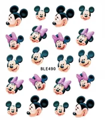 Disney Nail Art (water Decals) Minnie Mouse Nail Art Minnie Nail Decals • $2.99