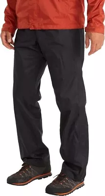 Mens Marmot PreCip Eco Full Zip Pant Waterproof Over Trousers Black Size Medium • £49.99