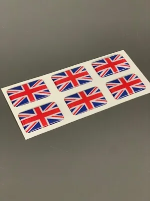 £2.99 • Buy Union Jack Flag Domed Gel Stickers Car Vinyl Helmet Universal UK Decal 25mm X6