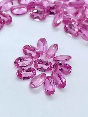 Lab-created Pink Sapphire Oval 6x4mm  Lot Of 10 Stones • $9