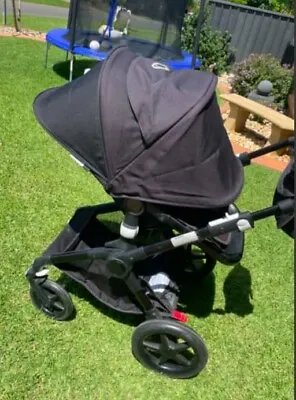 Bugaboo Fox 2 Pram Black In Great Condition With Carry Cot Option And Cup Holder • $750