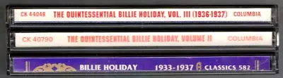 BILLIE HOLIDAY Quintessential Vol 2+Vol 3+Chronological Classics 1933-7 3 CD LOT • $5.92