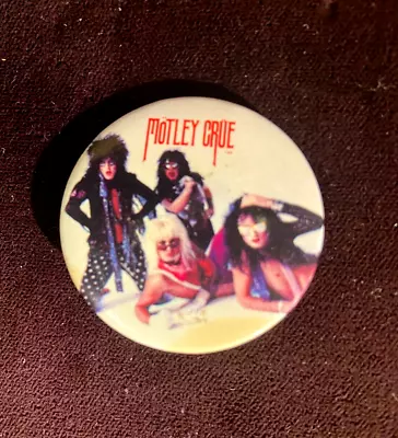 Vintage Motley Crue Poster World Tour 87/88 Girls Girls Girls Pin Pinback 1 1/2' • $7.60