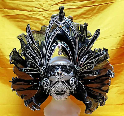 Da NeeNa HUT H838 King Of Monster Showgirl Dance Vegas Crystal Mask Headdress  • $970.57