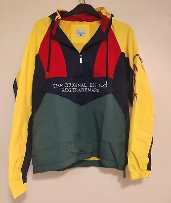 Karl Kani Windbreaker Anorak Jacket 90s Style Yellow Green Navy Red Size S • £70