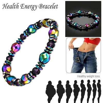 Magnetic Healing Therapy Arthritis Bracelet Hematite Weight Loss Pain Relief • £2.48