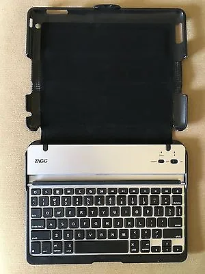 Zagg Folio Case With Bluetooth Keyboard For Apple IPad - Silver/Black (LEACSI... • $29